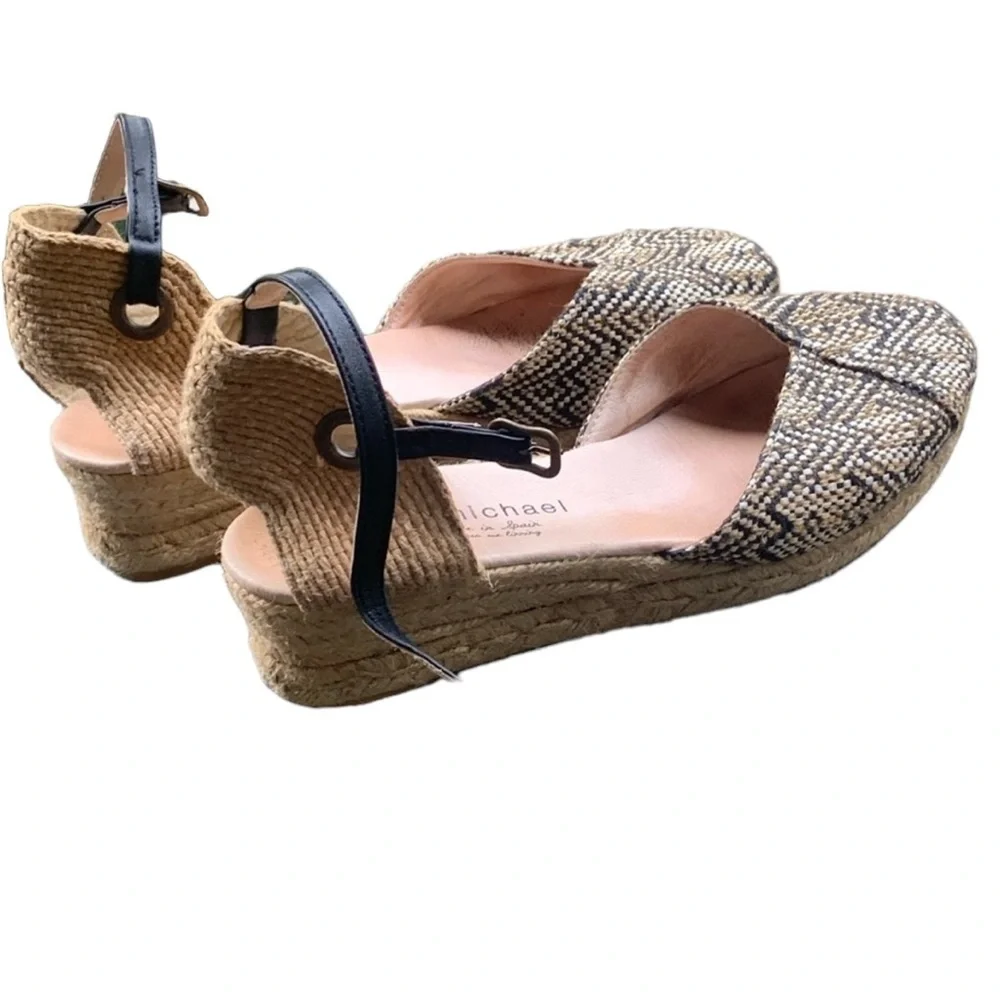 Eric Michael | Aztec boho ankle strap espadrilles size 39